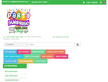 Tablet Screenshot of partysurprise.co.za